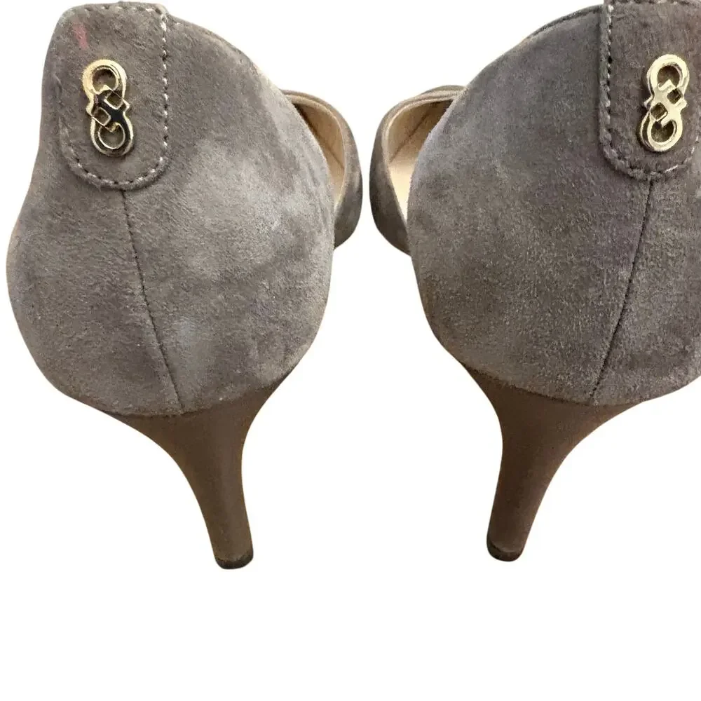 Cole Haan Grey Suede and Leather D’Orsay Heels 8 - Picture 8 of 9